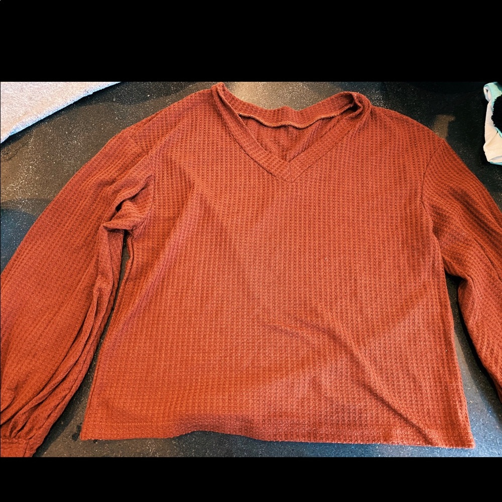 cute orange/red sweater